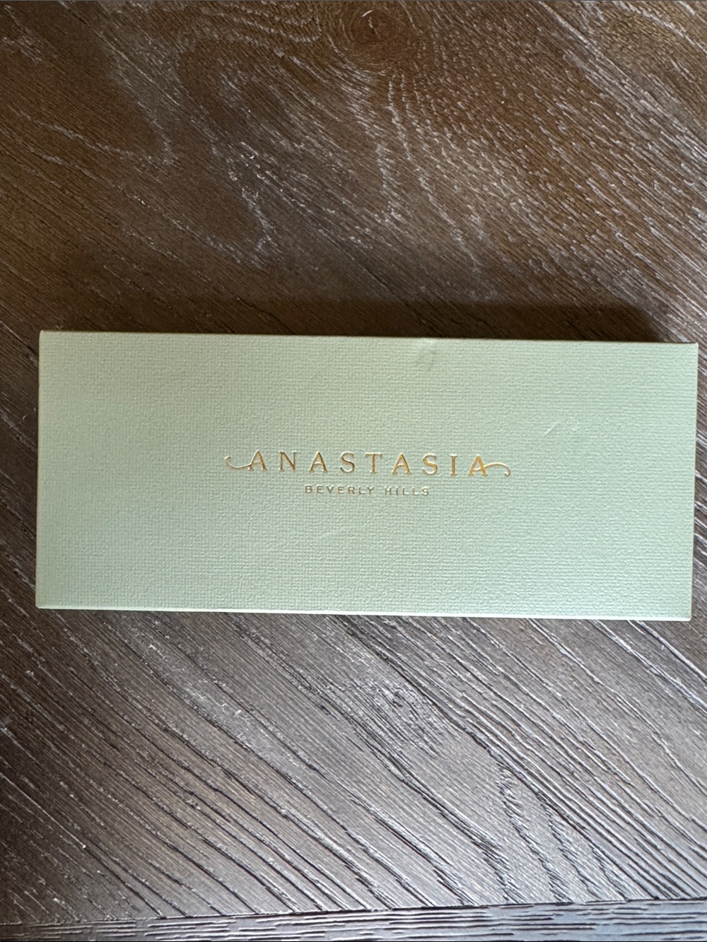 Anastasia Beverly Hills Seafoam Green Makeup Palette with Gold Logo